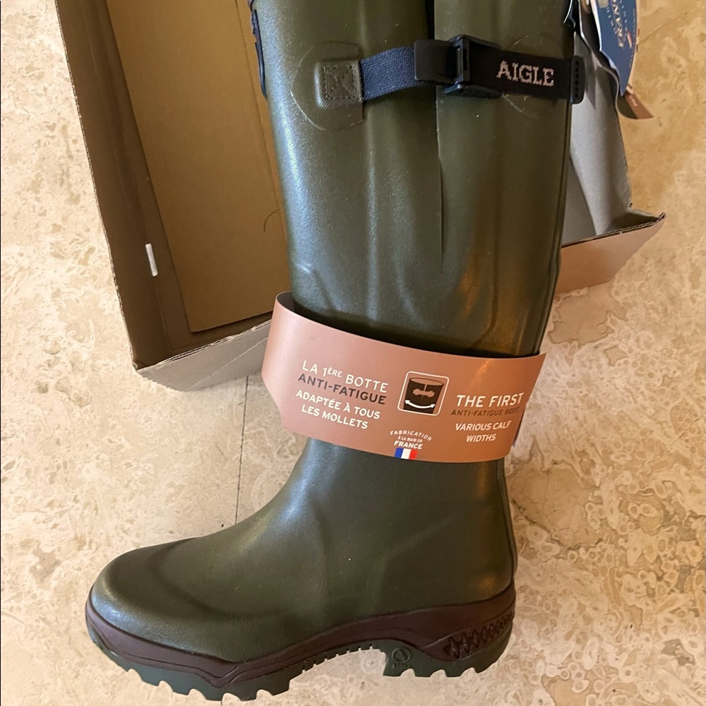 Aigle Olive Green Winter & Rain Boots - Picture 2 of 14